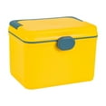 thumbnail image 1 of HBBKVI Portable First Aid Kit Box with Detachable Trays, Multi-Layer Compartment Organizer for Home, Travel, Car and Emergency, Blue/Yellow, 8x6x6in, 1 of 8