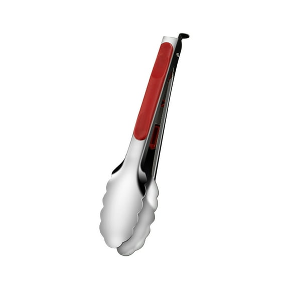 HBBKVI Red Kitchen Tongs 9", Non-Stick Serving Tongs for Cooking BBQ Salads, Non-Slip Grip Cooking Tongs Kitchen Utensils