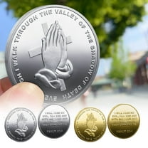 HBBKVI Religious Challenge Coin Colored Supplicate Creating Badges with Three-dimensional Relief Metal Crafts