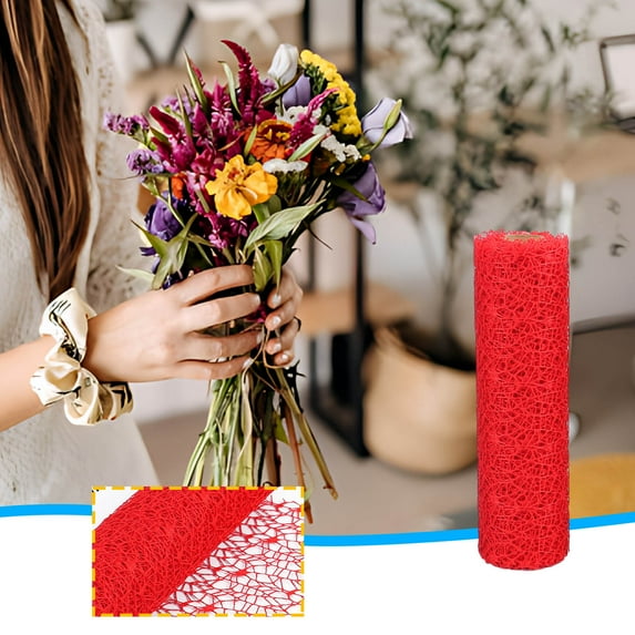 HBBKVI Roll of Tape Diy Tape Tulles for Crafts Fabric Display Packing of Flowers Tape Polyethylene Mesh Ribbon Tulles Mesh Crafts Decoration for Children