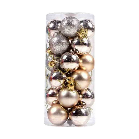 HBBKVI Rose Gold 3.1" Christmas Balls Christmas Tree Decoration Ornaments Shatterproof Hanging Balls for Birthday Halloween Holiday Wedding Decorations Set of 24pcs