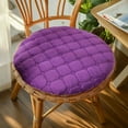 thumbnail image 1 of HBBKVI Round Chair Cushion, Plush Flock Soft Thick Seat Pad for Floor Tatami Dining Chair Stool, 14x14 Inch with Non-Slip Bottom, Purple, 1 of 6