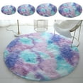 thumbnail image 1 of HBBKVI Round Rug Blue Rainbows Rug Suitable for Children's Room Decoration Suitable for Bedroom Nursery Classroom Soft Plushs Rug, 1 of 7