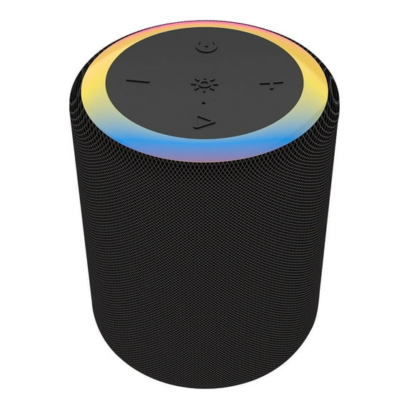 HBBKVI Round Wireless Bluetooth Speaker with Color Lights 5.1 Round 5.1 Wireless Bluetooth Speaker with Color Lights, Flash, Colorful Outdoor Pluggable Couplets FM with Lanyard