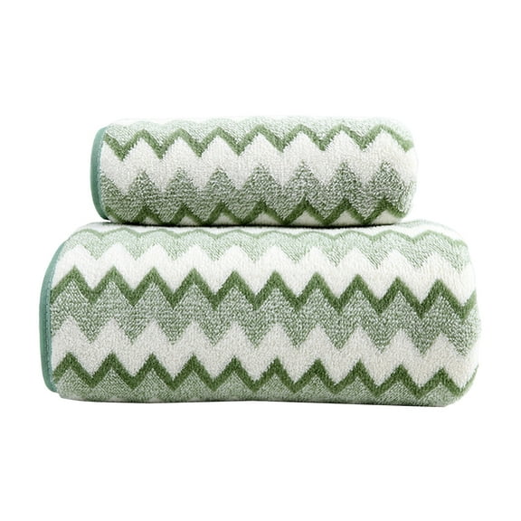 HBBKVI Set of 2 Herringbone Towels - Bath Towels Hand Towels, Super Soft Thickened Towels for Travel Bathroom Hotels, Quick Dry Highly Absorbent Towels Green