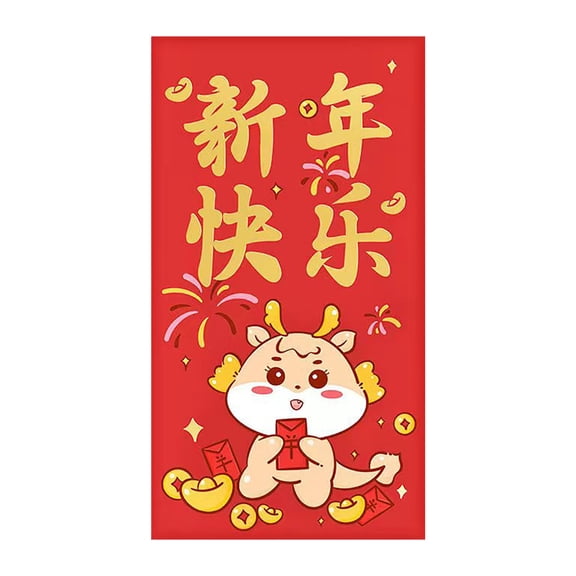 HBBKVI Set of 8 Dragon Year Red Envelopes with Gold Stamping 8pcs 2024 Year Red Envelope New Year Gold Stamping Red Envelope, Universal Red Envelope New Year Gift