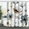 thumbnail image 1 of HBBKVI Shower Curtain for Bathroom Floral Watercolor Printing Waterproof Shower Curtain with Hooks Shower Curtain 71" x 79", 1 of 6