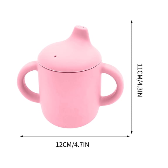 HBBKVI Silicone Baby Training Cup with St, Leak-Proof Anti-Fall Learning Cup for Infant, Snack and Drink Cup, Dishwasher Safe & BPA-Free, Multiple Colors