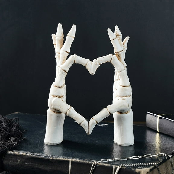 HBBKVI Skeleton Hand Bones Heart Ornament Halloween Decorations Heart Shaped Decorations Halloween Decor