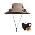 thumbnail image 1 of HBBKVI Solar Powered Fan Hat, Solar Fan Hats for Men, Wide Brim Fishing Hat, Breathable Sun Hat, 1 of 8