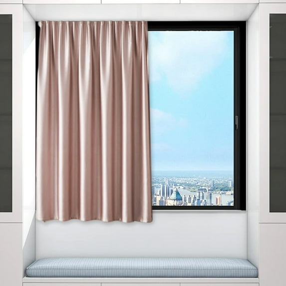 HBBKVI Solid Thermal Insulated Curtains 39" × 47", Blackout Curtains for Bedroom Window, Noise Reduction Window Curtain Panels Pink