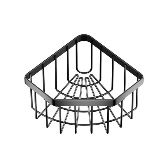 HBBKVI Stainless Steel Kitchen Sink Corner Sponge Holder Storage Basket, 7x5x3.5in, with 2 Adhesive Backing