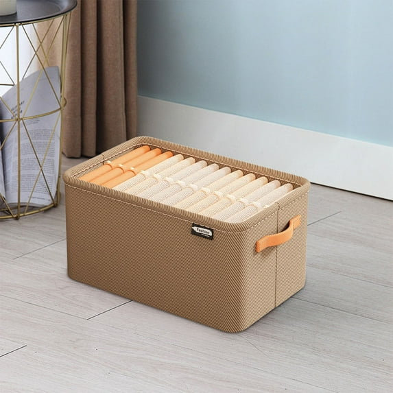 HBBKVI Storage Bins with Handles, Foldable Storage Basket for Clothes Books Toys, Home Organizer Storage Box