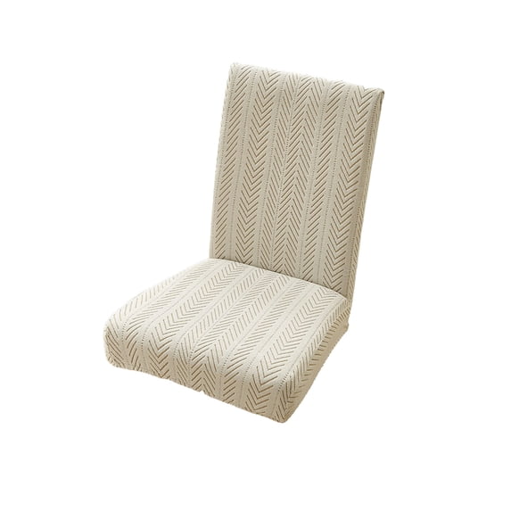 HBBKVI Stretch Chair Covers with Elastic Band, Removable and Washable Velvet Polyester Slipcovers for Dining Chairs, for Home, Hotel, Banquet, 17-20in x 14-18in, Beige