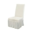 thumbnail image 1 of HBBKVI Stretch Dining Chair Covers Elastic All Inclusive Dirty Proof Fabric for Dining Room Living Room Fits 16-24x16-22in White, 1 of 6