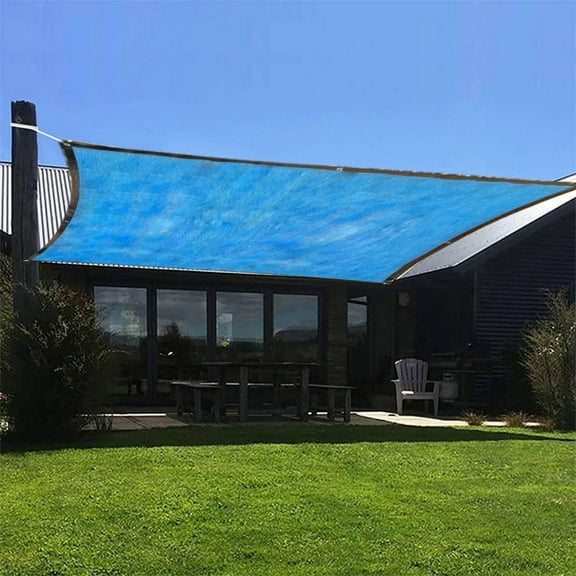 HBBKVI Sun Shade Sail 79" × 79", Sun Shade Cloth for Party Backyard Patio, Outdoor UV Protection Swimming Pool Awning Blue