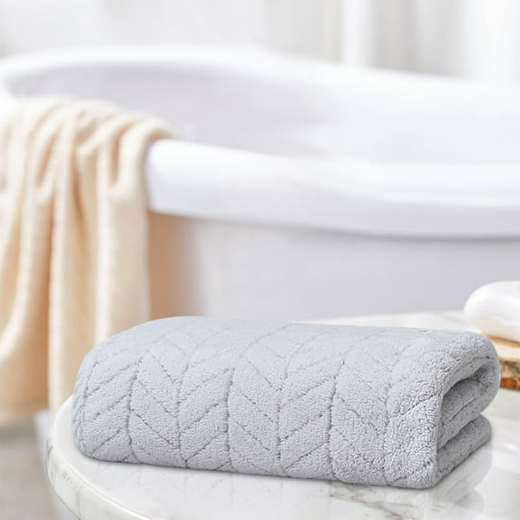 HBBKVI Super Soft Bath Towels 13" × 29", Herringbone Solid Towels for Pool Beach Bath Gym, Quick Dry Highly Absorbent Bath Sheets White