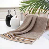 HBBKVI Thickened Hand Towels 13" × 29", Super Soft Face Towels for Gym Bathroom Hotels, Highly Absorbent Quick Dry Towels Brown