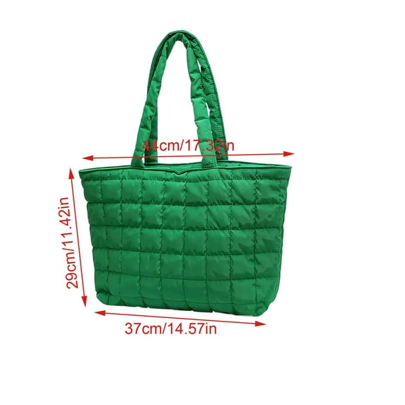 HBBKVI Tote Bag, CoCopeaunt Quilted Tote Bags for Women Lightweight Puffer Padding Shoulder Bag Large Nylon Tote Handbag Zipper Closure