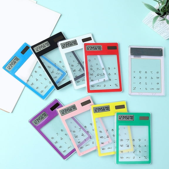 HBBKVI Transparent Calculator, Solar Computer,Calculator with Solar Calculator, Screen Calculator,