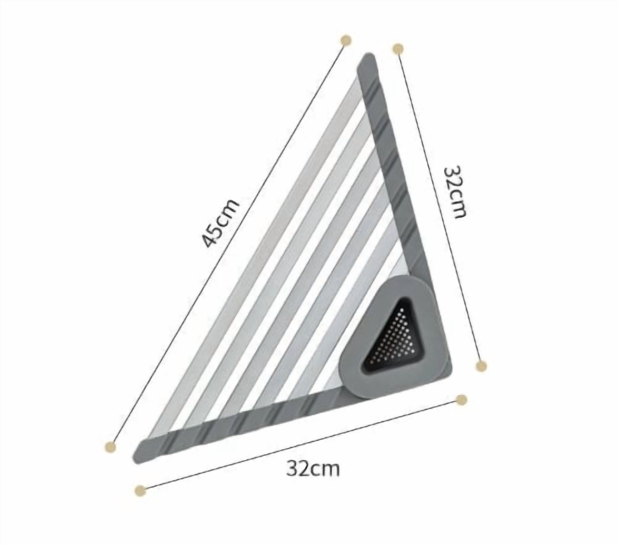 HBBKVI Triangular Sink Drying Rack Silicone Folding Drainer Silicone ...