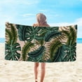 thumbnail image 1 of HBBKVI Tropical Beach Towel 30" × 60", Bath Towels for Pool Beach Travel Camping, Large Absorbent Quick Dry Sand Free Towels, 1 of 8