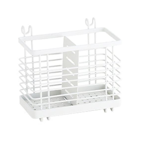 HBBKVI Wall Mounted Iron Silverware Holder Tableware Storage Iron Wall Mounted Hollow Chopsticks Spoon Basket Suitable for Party Camping Picnic Kitchen Counter Office