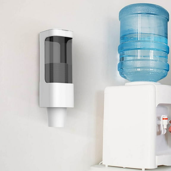 HBBKVI Wall Mounted Paper Cup Dispenser Pull Type Fits 3oz 5oz Small Disposable Cups Bathroom Cup Dispenser for Home Office Gym