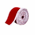 thumbnail image 1 of HBBKVI White-Rimmed Christmas Ribbon, Red Ribbon for Crafts Flower Bouquet Gift Wrapping, Velvet Ribbon Holiday Decorations, 1 of 8
