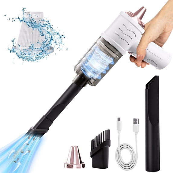 HBBKVI Wireless Car Mounted Vacuum Cleaner with High Suction Power for Both Blowing and Suction Handheld Portable Multifunctional Vacuum Cleaner for Both Car and Home