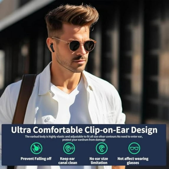 HBBKVI Wireless Earbuds, Translation Earbuds 144 Languages and Accents Two-Way Real- Translation Earbuds for IOS and Android Noise-Canceling Bluetooth Wireless Tongue-To-Tongue