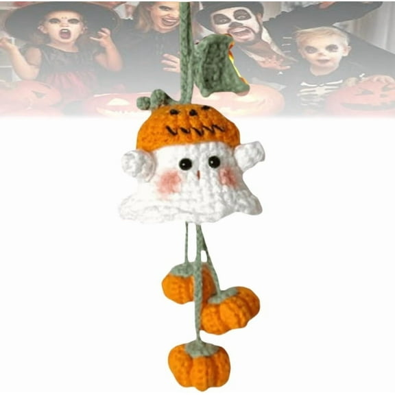 HBBKVI Witch Ghost Crochet Kit Handmade Cute Horror Crochet Kit with Yarn and Tools Halloween Bag Gift for DIY Lovers Soft To The Touch Non Finished Product