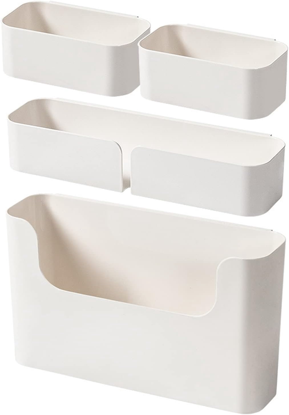 HBBOOMLIFE 4 Pack Bedside Shelf Wall Mount Wall Mounted Floating Shelf ...