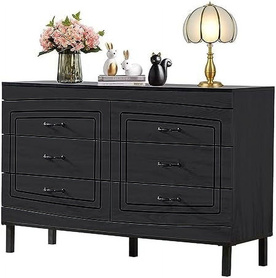 HBBOOMLIFE 6 Drawer Double Dresser with Deep Drawers Large Double