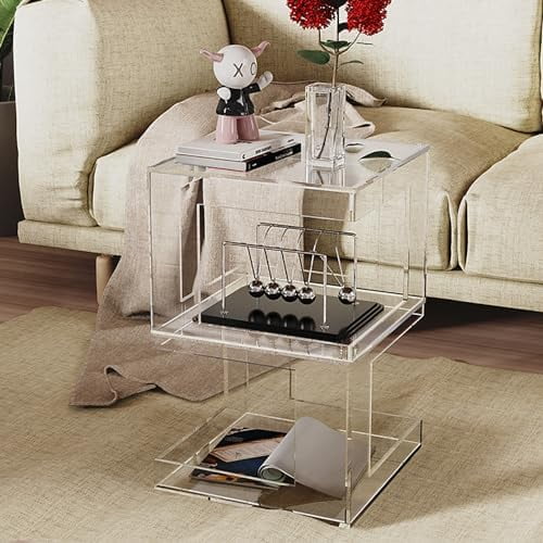 Acrylic nightstand with drawer deals