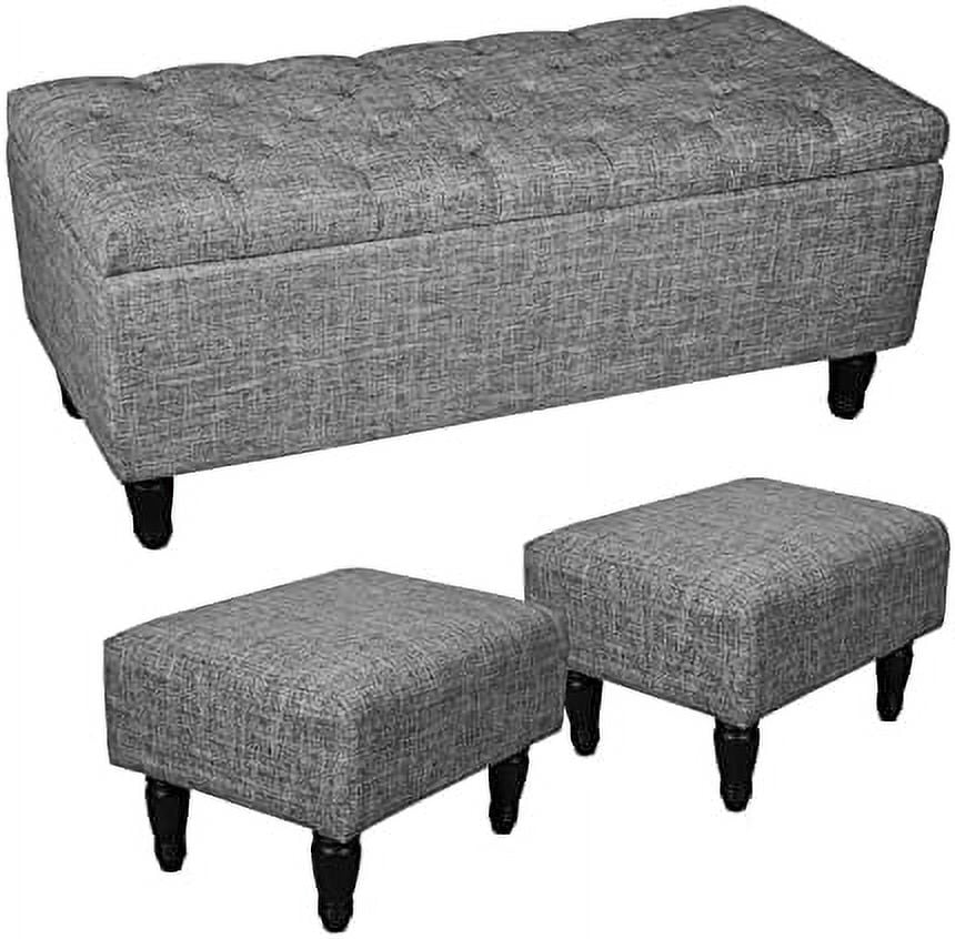 HBBOOMLIFE Bench for Bedroom End of Bed Button Tufted Ottoman Bench 51 Inch End of Bed Bench