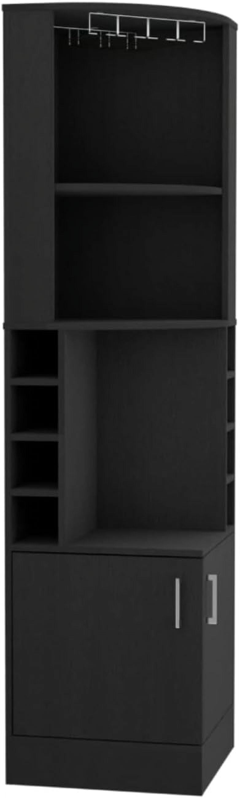 HBBOOMLIFE Cairo Corner with Glass Rack Multiple Shelves and 8