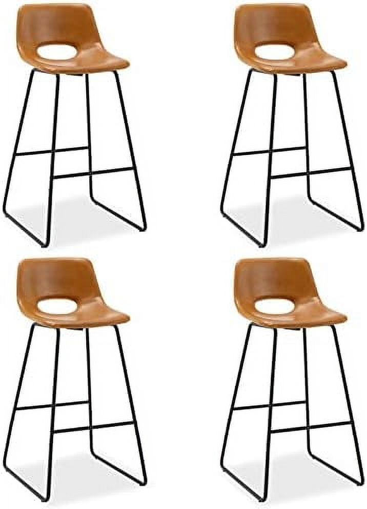 HBBOOMLIFE High Chairs for Kitchen Set of 2 Industrial Modern Barstool