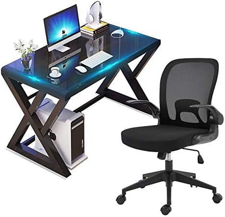HBBOOMLIFE Home Office Desk and Chair Set Breathable Mesh Computer