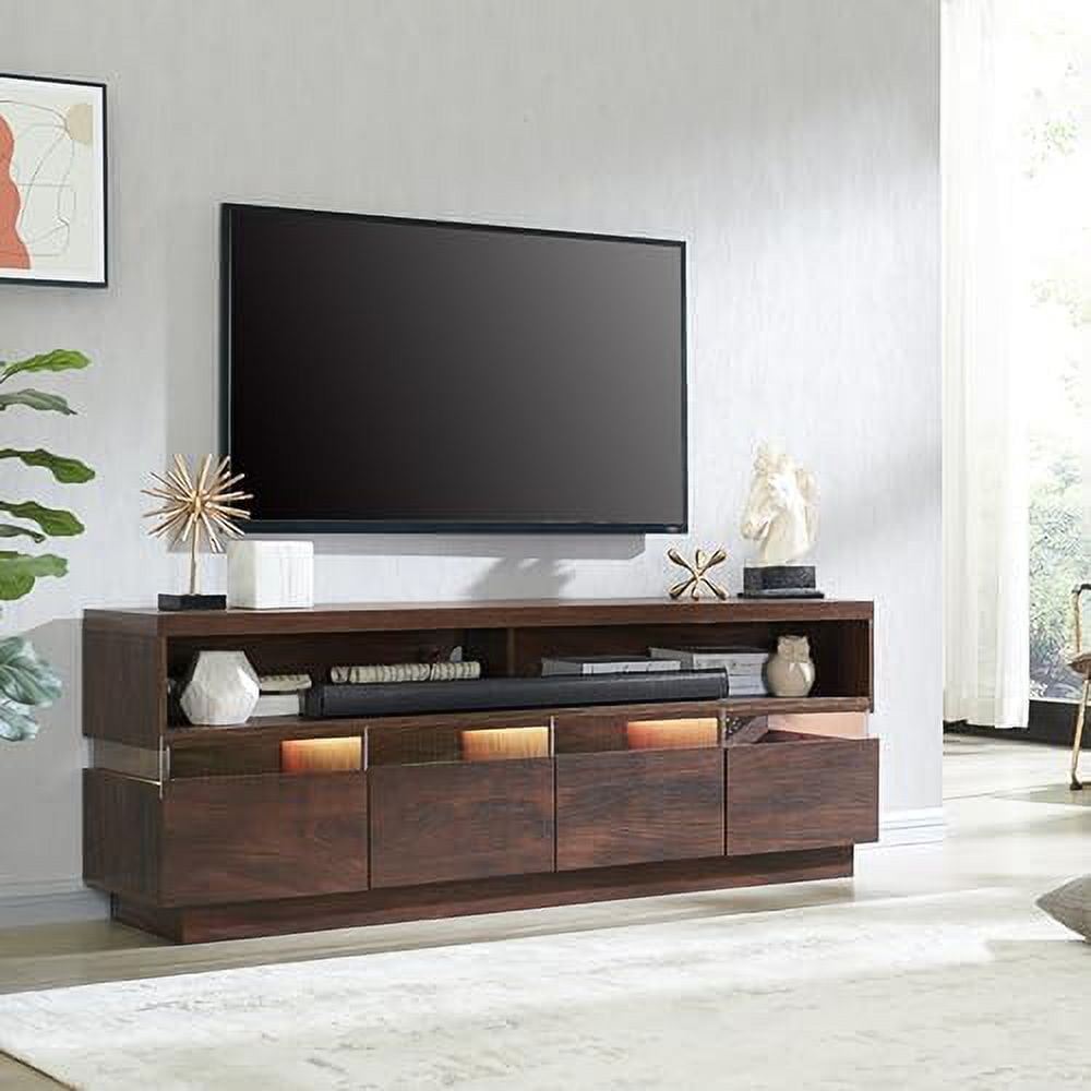 HBBOOMLIFE LED TV Stand for 75 Inch TV Media Console Table w/Soundbar