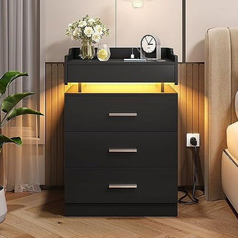 Nightstand with cheap light underneath