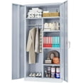 HBBOOMLIFE Metal Storage with 2 Door and 4 Shelves Utility