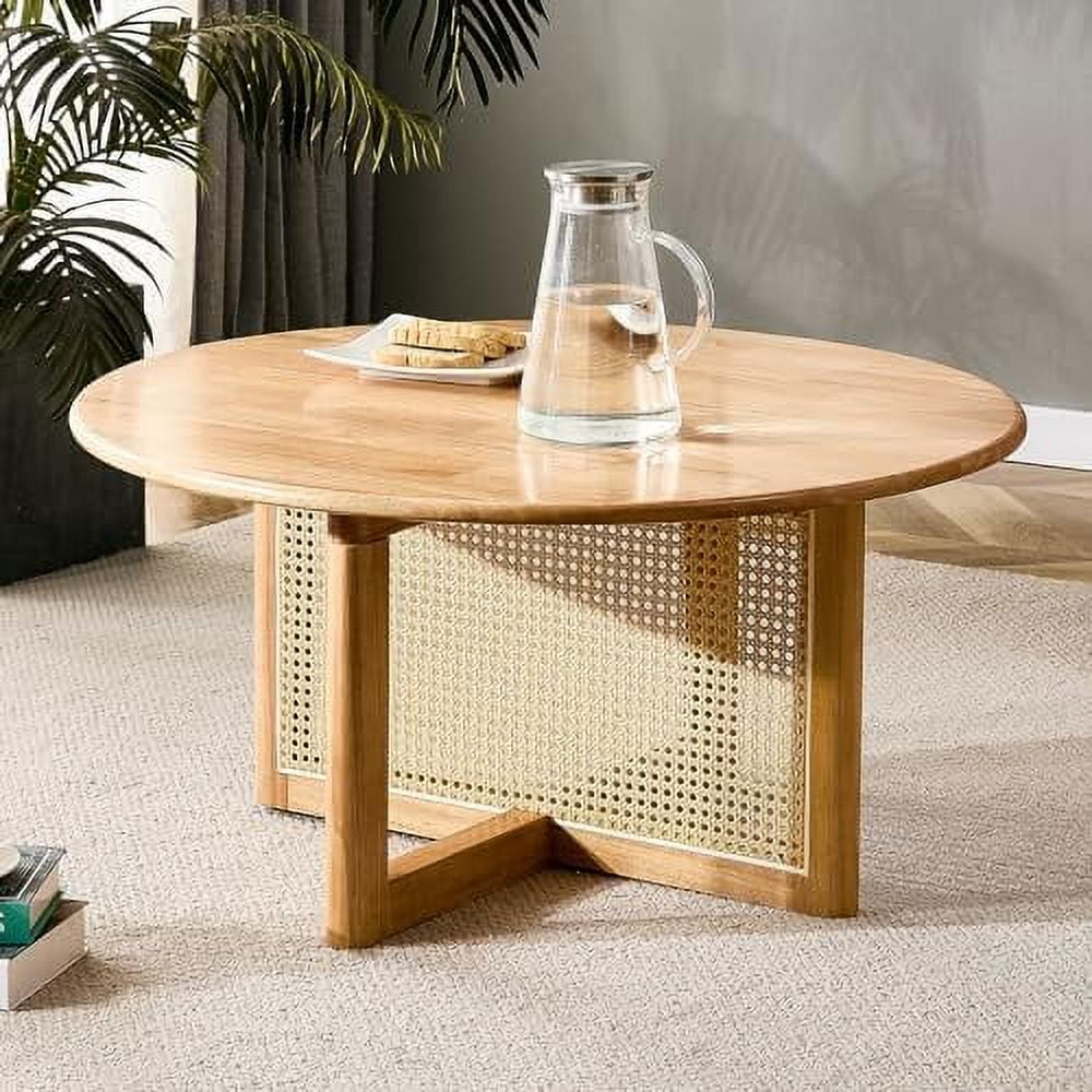 Small wooden table 2024 with glass top