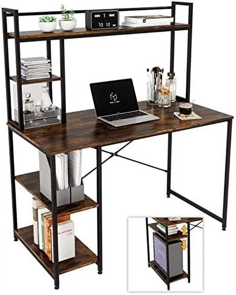 HBBOOMLIFE Nost & Host Computer Desk with Hutch & Bookshelf | Home ...