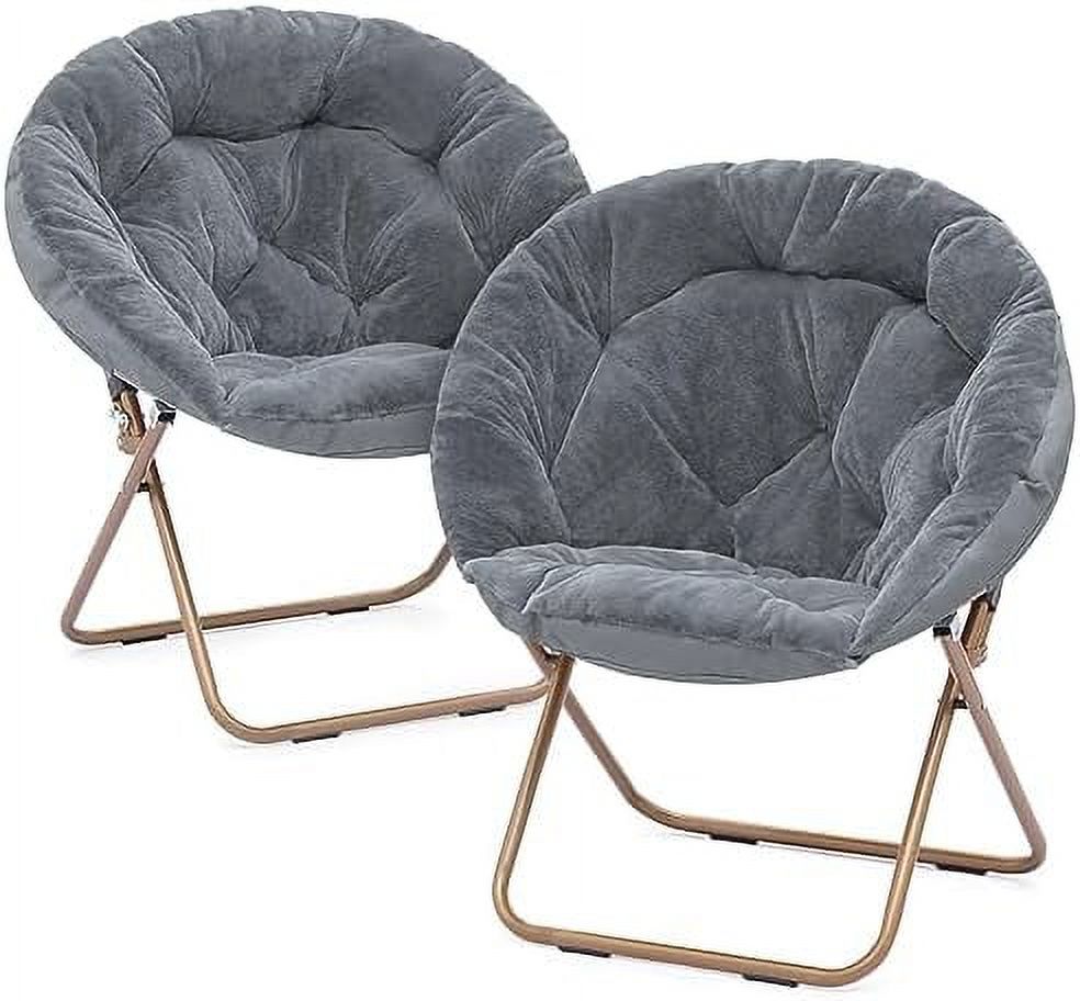 HBBOOMLIFE Round Foldable Oversized Saucer Chair for Adults Large Cozy