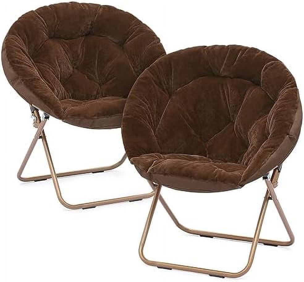 HBBOOMLIFE Round Foldable Oversized Saucer Chair for Adults Large Cozy