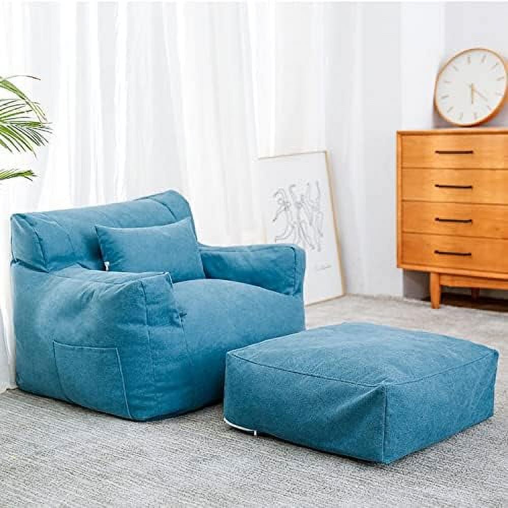 HBBOOMLIFE Sofa Lazy Sack Giant Bean Bag Chair for Adults (No Filler) Lazy Lounger Tatami