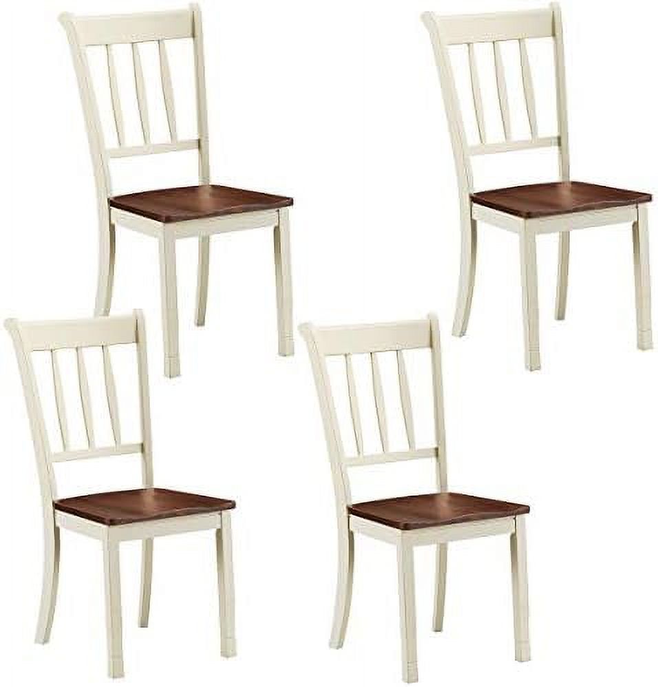 HBBOOMLIFE Solid Wood Dining Chairs Set of 4 Farmhouse Armless Kitchen