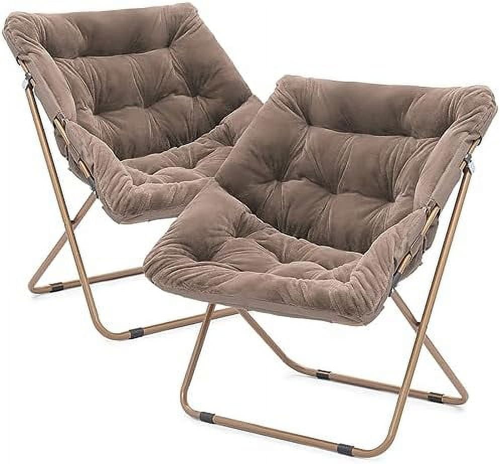 HBBOOMLIFE Square Foldable Oversized Saucer Chair for Adults Large Cozy