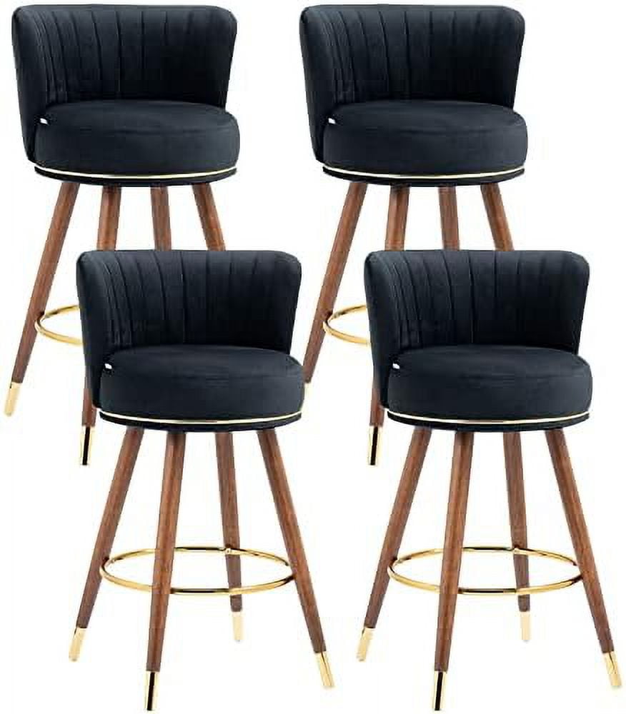 HBBOOMLIFE Stools Degree Swivel Barstools Modern Upholstered Counter